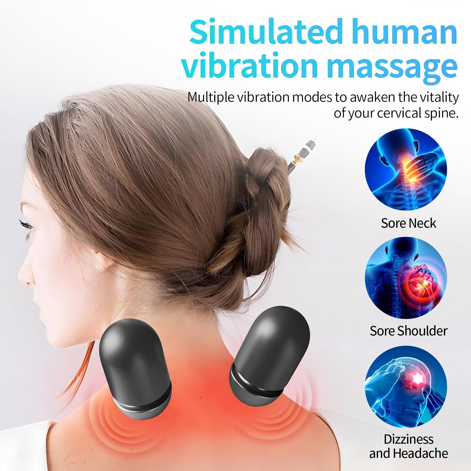 3-in-1 Neck Massager Pillow,Cervical Pillow，Memory Foam Pillows，3D Ergonomic Cervical Pillow for Neck Back Shoulder Pain Relief