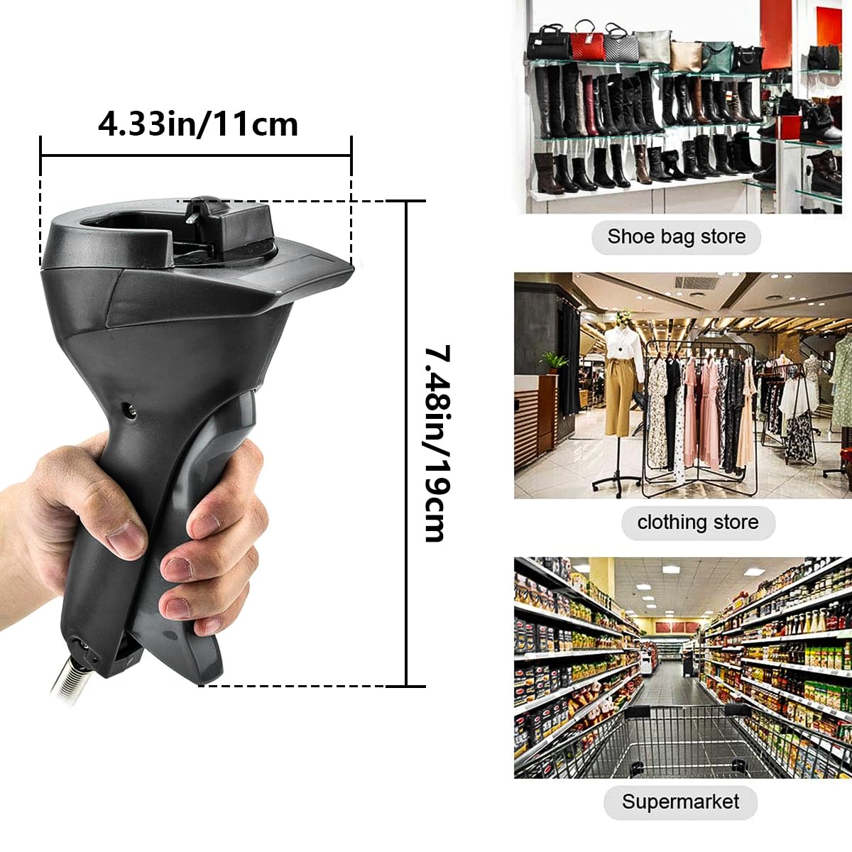 Rimozione di Etichette di Sicurezza magnetiche Rimozione di Etichette antifurto Rimozione di Etichette rigide Distaccatore di Etichette di Sicurezza magnetiche per Vestiti
