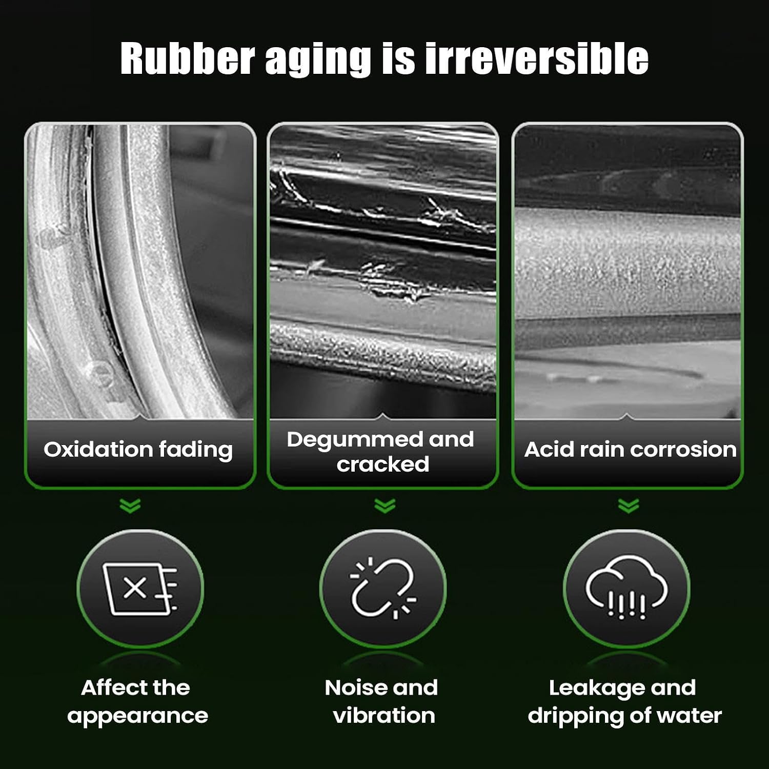 Rubber Conditioner, Protective Agent, 75ml Restorer with Sponge Tip, Vehicle Fixture with Firm Build, 1.57x5.12 inches Automotive Supply, Longtail Accessory for Interior Truck Window Strip Door Hood