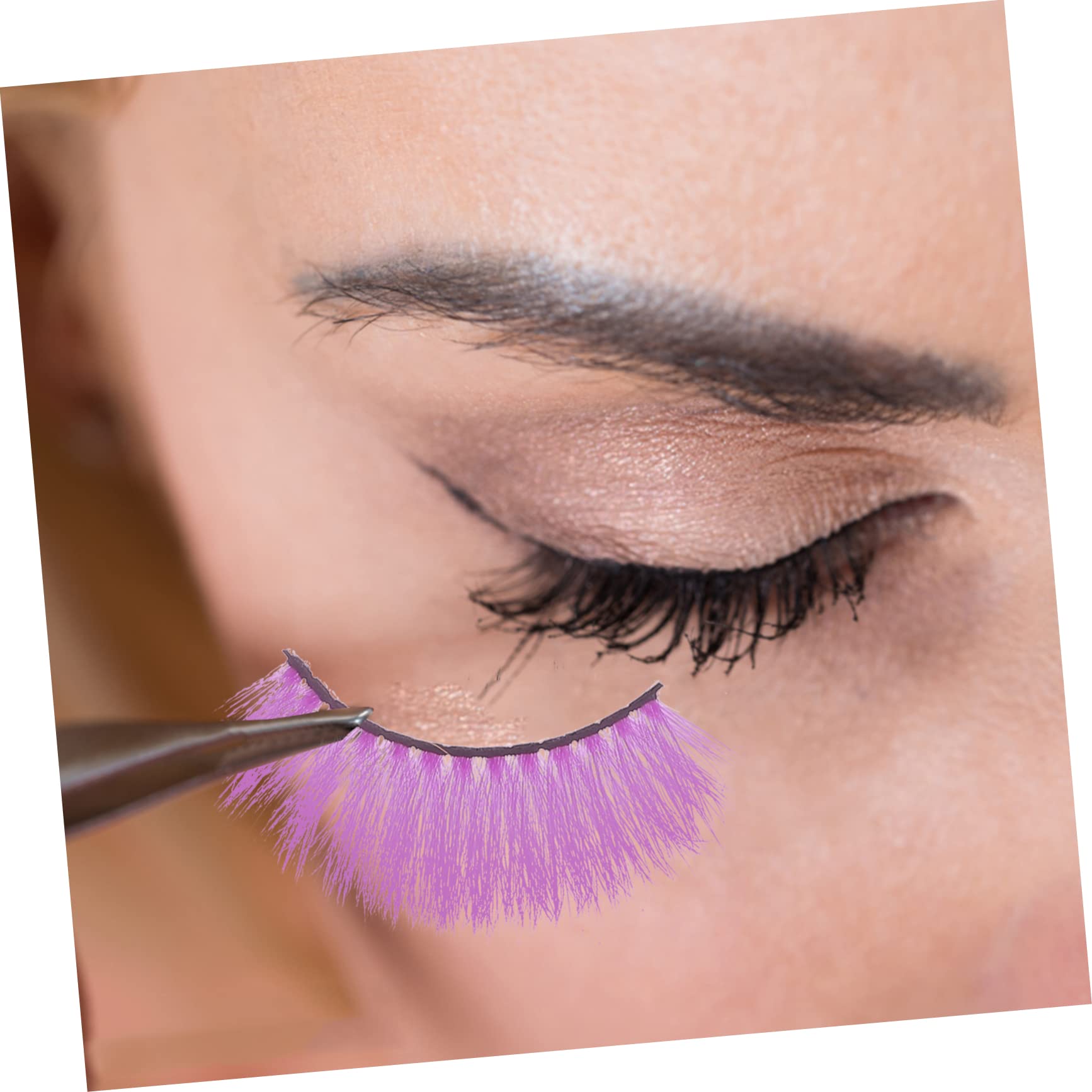 Beavorty 25pares Pestañas Postizas Coloridas De Maquillaje Natural De Extensiones Reutilizables Para Mujer Ligeras y Cómodas