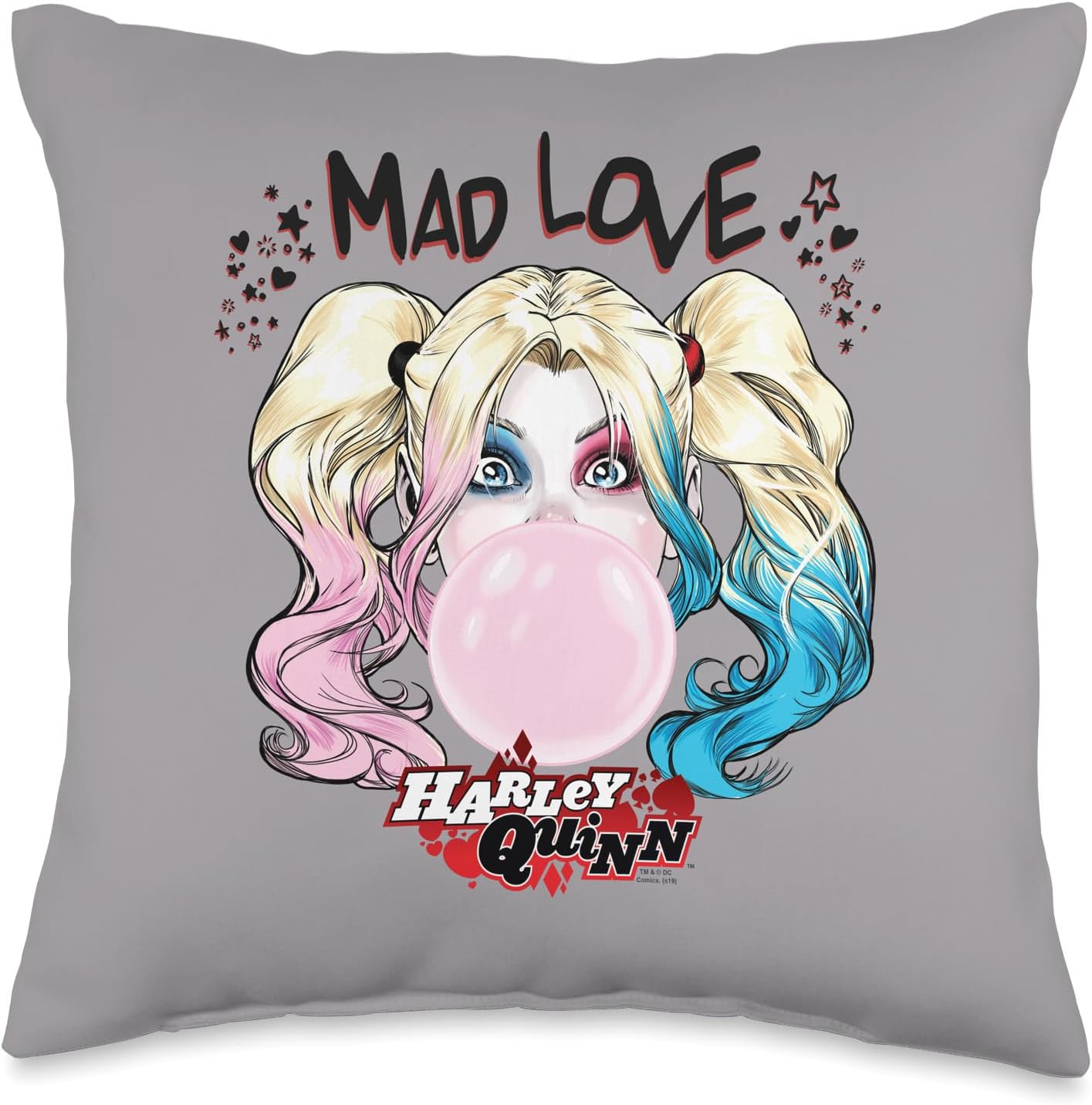 Harley Quinn Mad Love Throw Pillow