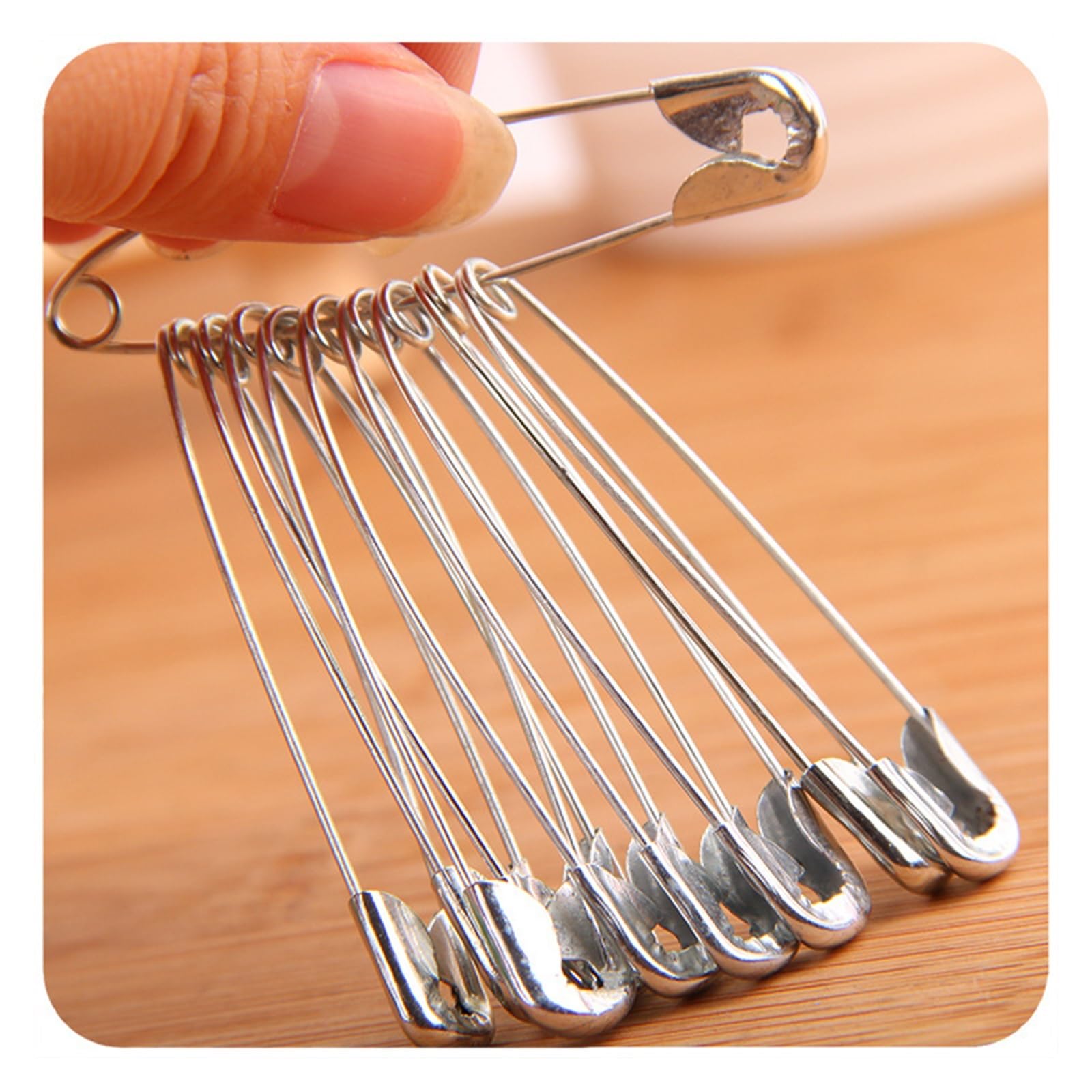 100 Teile/los Silber Ton Sicherheitsnadeln Edelstahl Brosche Schmuck Kleine Sicherheitsnadel Brosche Handwerk for DIY Nähen Werkzeuge Zubehör(Gold,27mm Length)