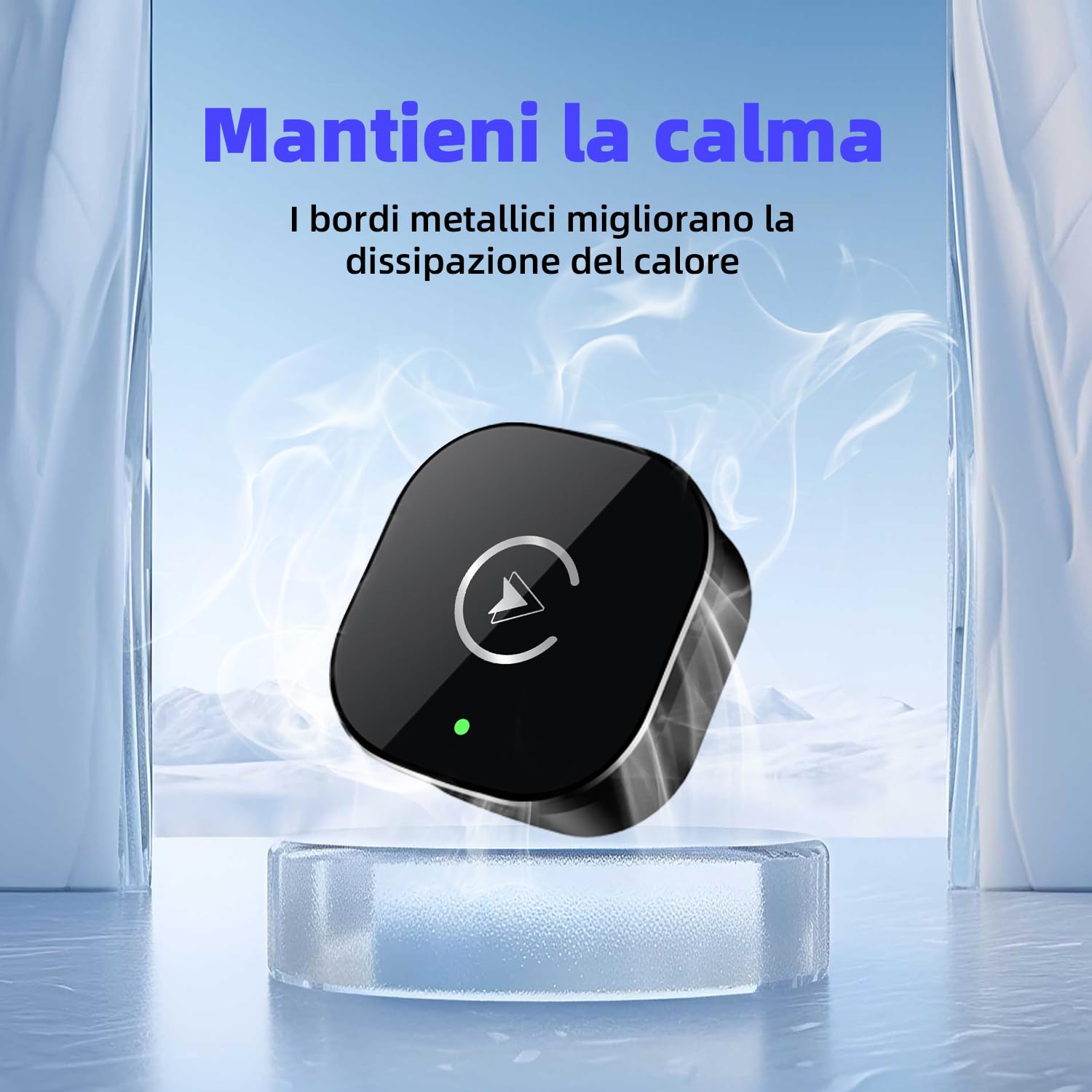 2026 Adattatore Wireless CarPlay, Design Mini USB per Auto con CarPlay Cablato, CarPlay Wireless Compatibile con iOS 10+ & iPhone 6+, USB/Tipo C, Plug & Play Connessione Bluetooth Stabile