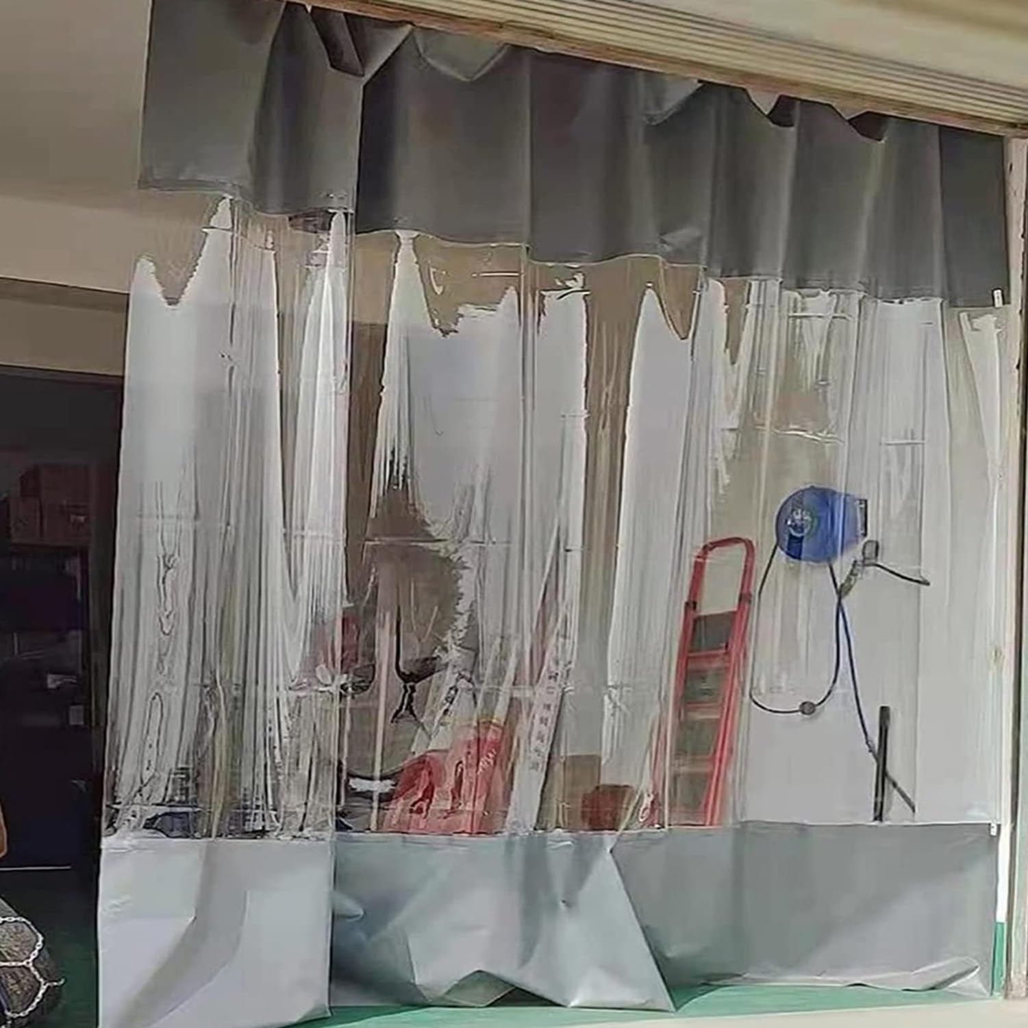 Paneles laterales de PVC transparente para tapar el viento en garajes