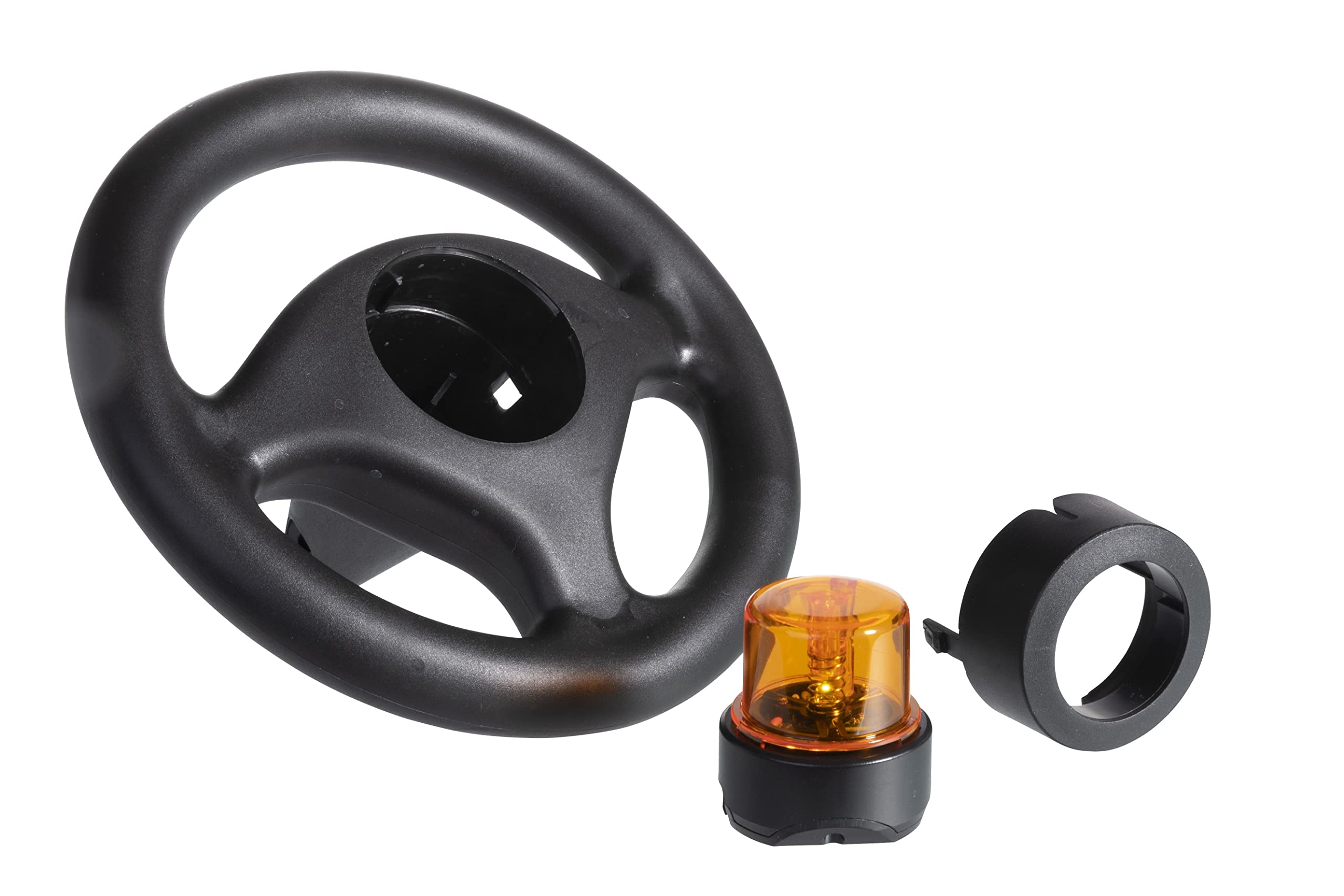 Ferbedo Flashlight 104017-Luce lampeggiante per passeggini e trattori a pedale, auto della polizia, Colore: arancione, 401017