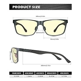 ANYLUV Blue Light Blocking Glasses Men Computer Gaming Glasses Lightweight Al-Mg Metal Anti Eyestrain Eye Protection