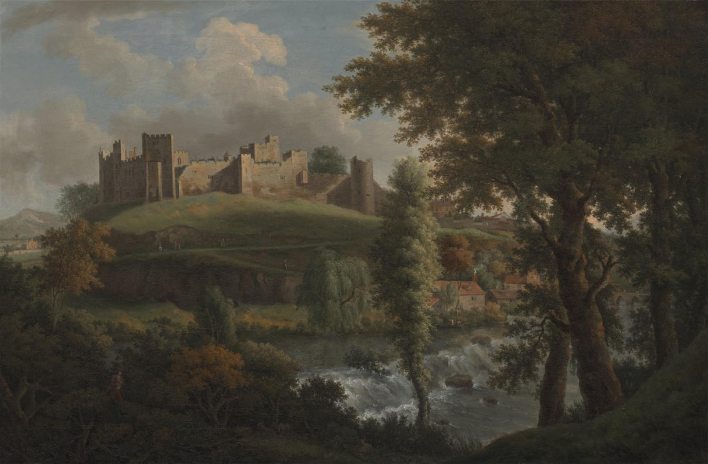 ARTXLXXBN Famous Print Painting Colorful Art Print Ludlow Castle with Dinham Weir by Famous Painter Canvas Art Decorations for Home Decor 60x90cm