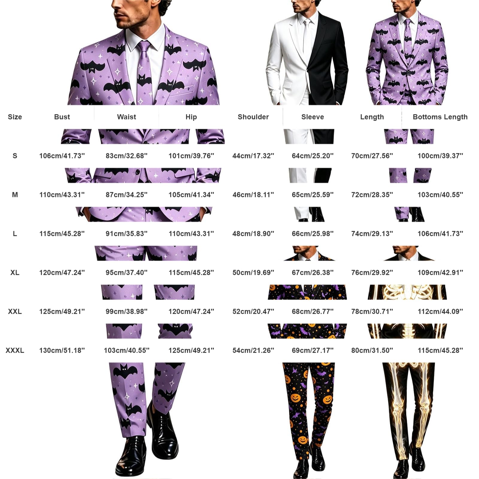 Conjunto de chándal de esqueleto de Halloween para hombre, 2 piezas