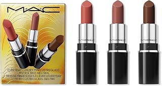 MAC Everyday Luxury Mini Lustreglass Lipstick Trio, Neutral, 3 Piece Set