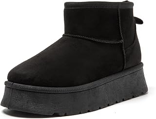 JOMIX Winterstiefel Damen Warme Stiefel Gefüttert Stiefeletten Rutschfest Biker Boots Outdoor Schuhe Chukka Boots