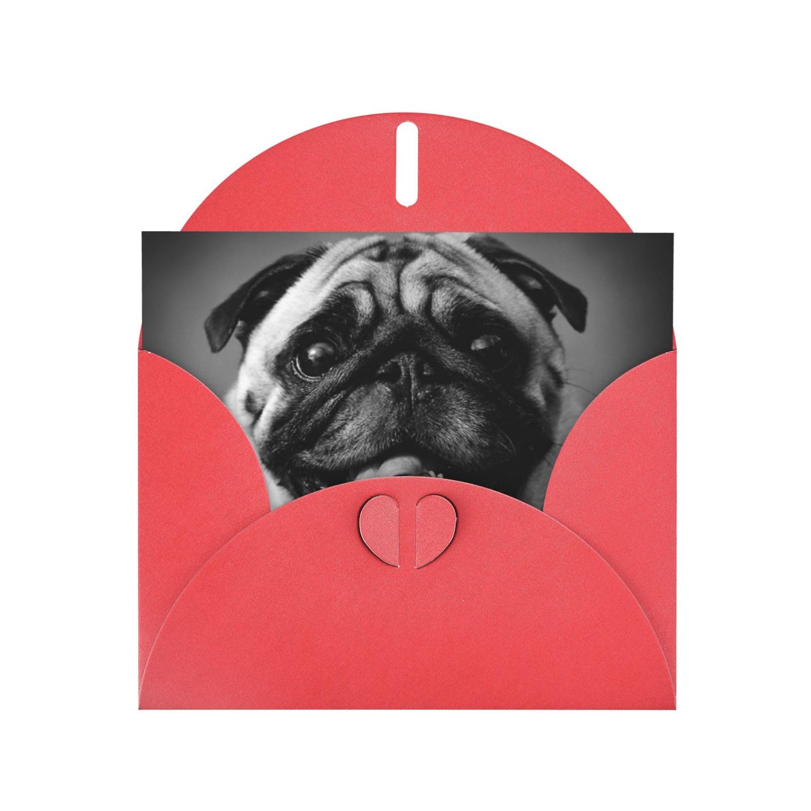 Mops-Geburtstagskarte – Premium Klappkarte, 12,7 X 17,8 Cm, Innen Blanko, Mit Umschlag