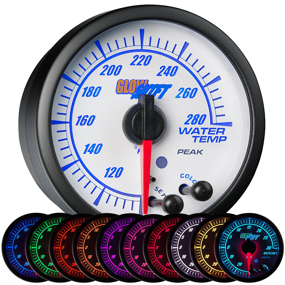 GlowShift GS-ET10 Elite 10 Color Tachometer Gauge | TrailBuilt Off-Road
