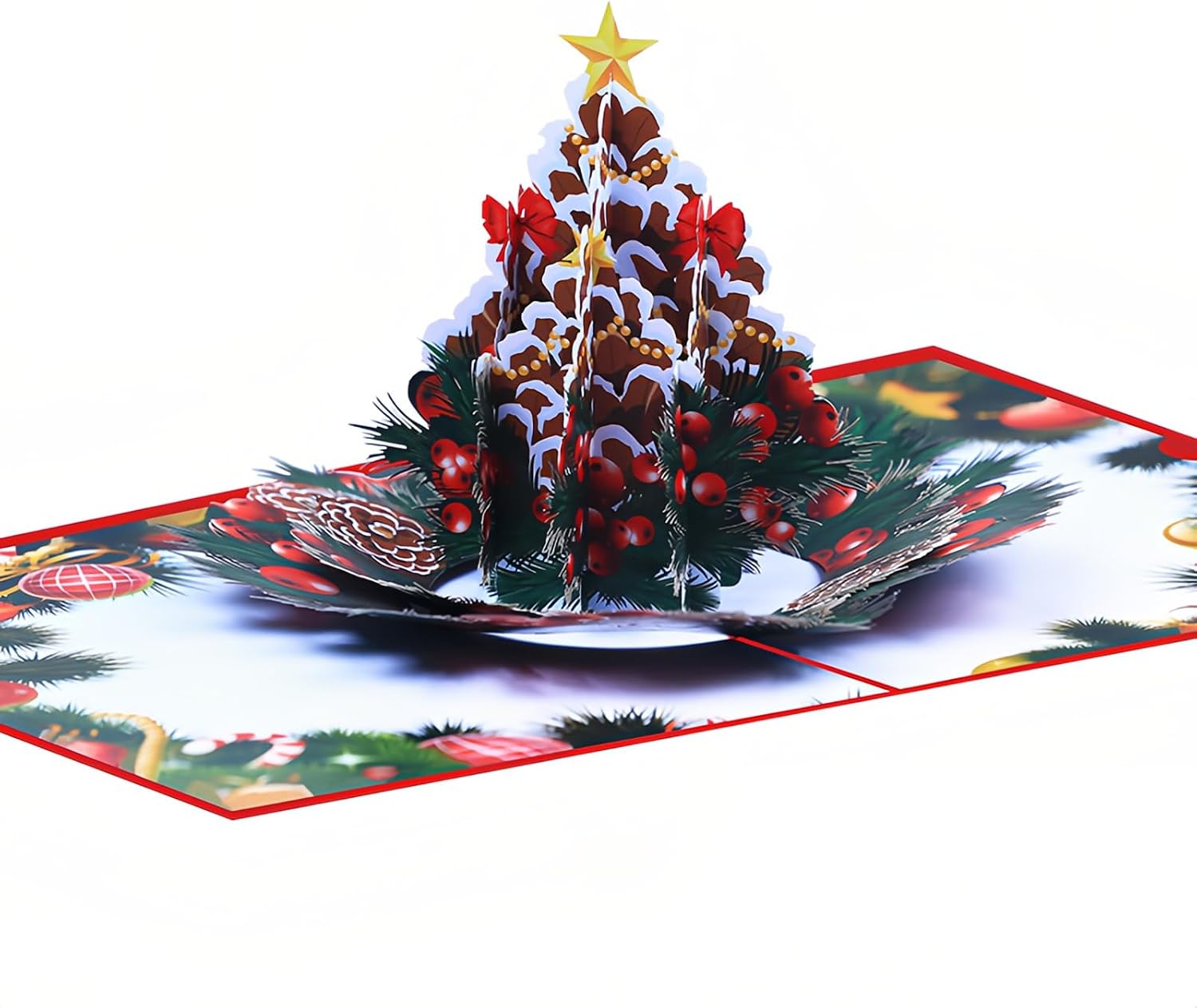 Steelhill Pop Up Christmas Cards With Envelope,Merry Christmas Gift Cards Bulk For Mom Wife Boyfriend,Funny 3D Holiday Greeting Cards For Kids School Classroom Xmas Gifts (Pinecones Card
