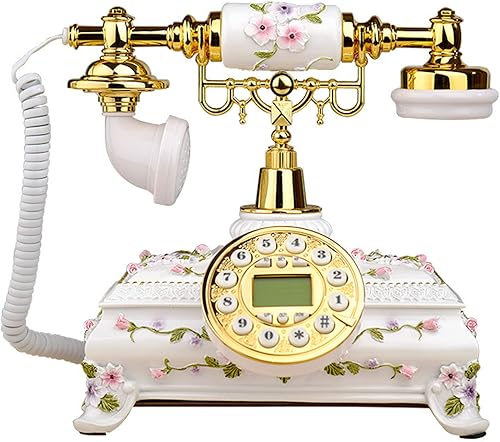 Telephone Retro Old Fashioned Landline Phones with LCD Display & Redial Button for Office Home Living Room Decor Wonderful Gift