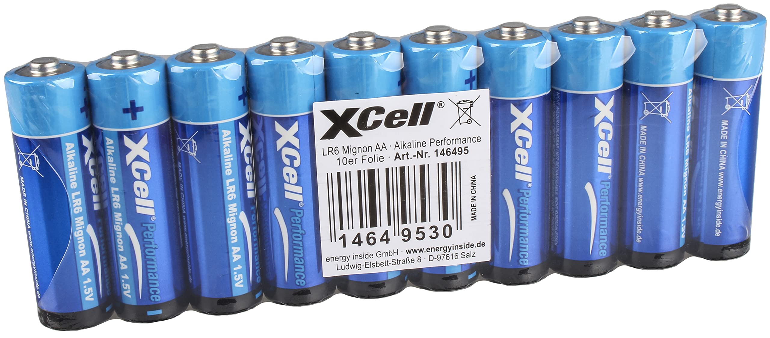Xcell Lot de 100 Piles alcalines 1,5 V Mignon