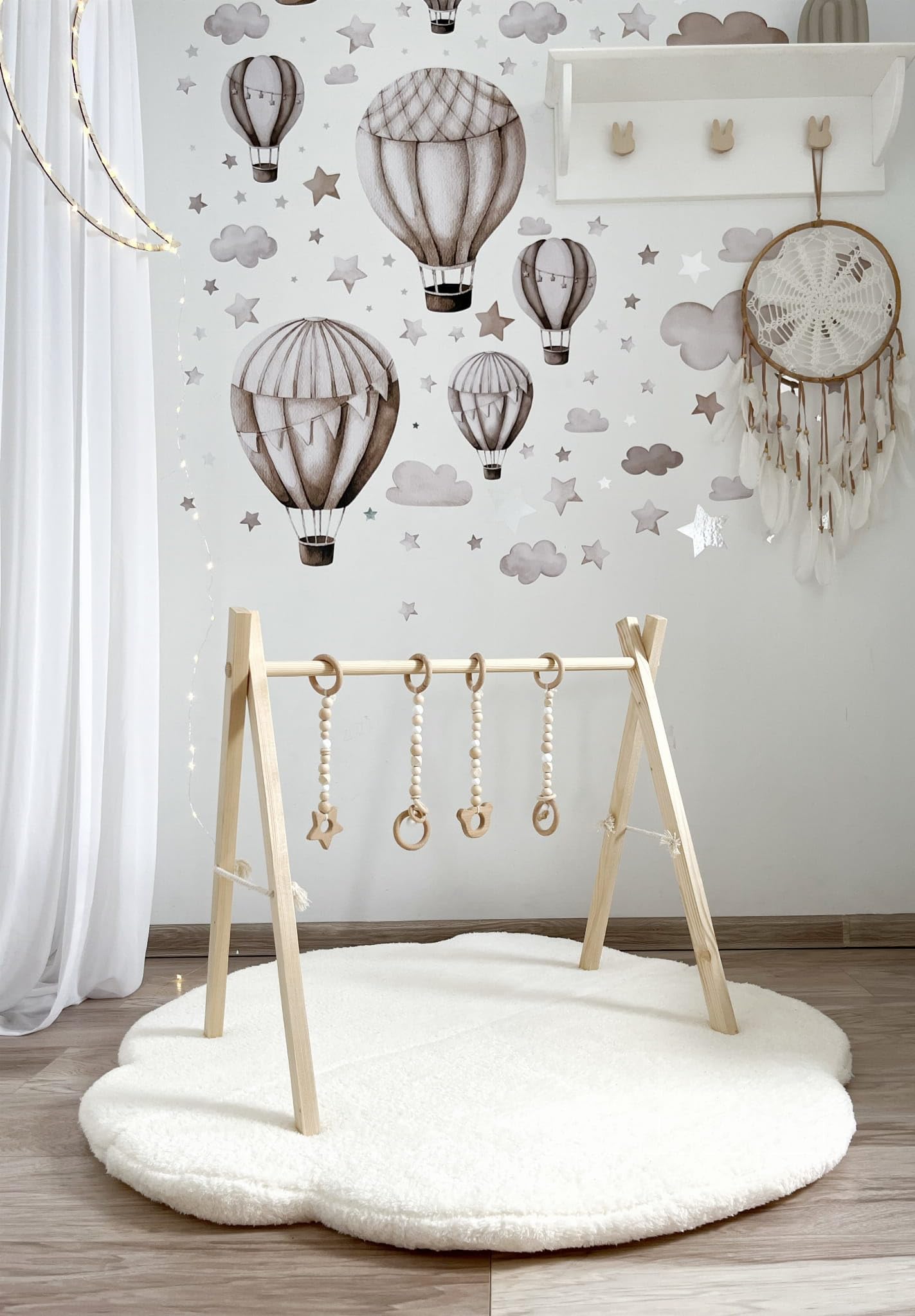 Ecru Schaumstoffmatte Wolke Plüsch Spielmatte für Kinder Weiche Bodenmatte Waschbar Hochwertiger Schaumstoff Ideal für Spielzimmer und Babyzimmer