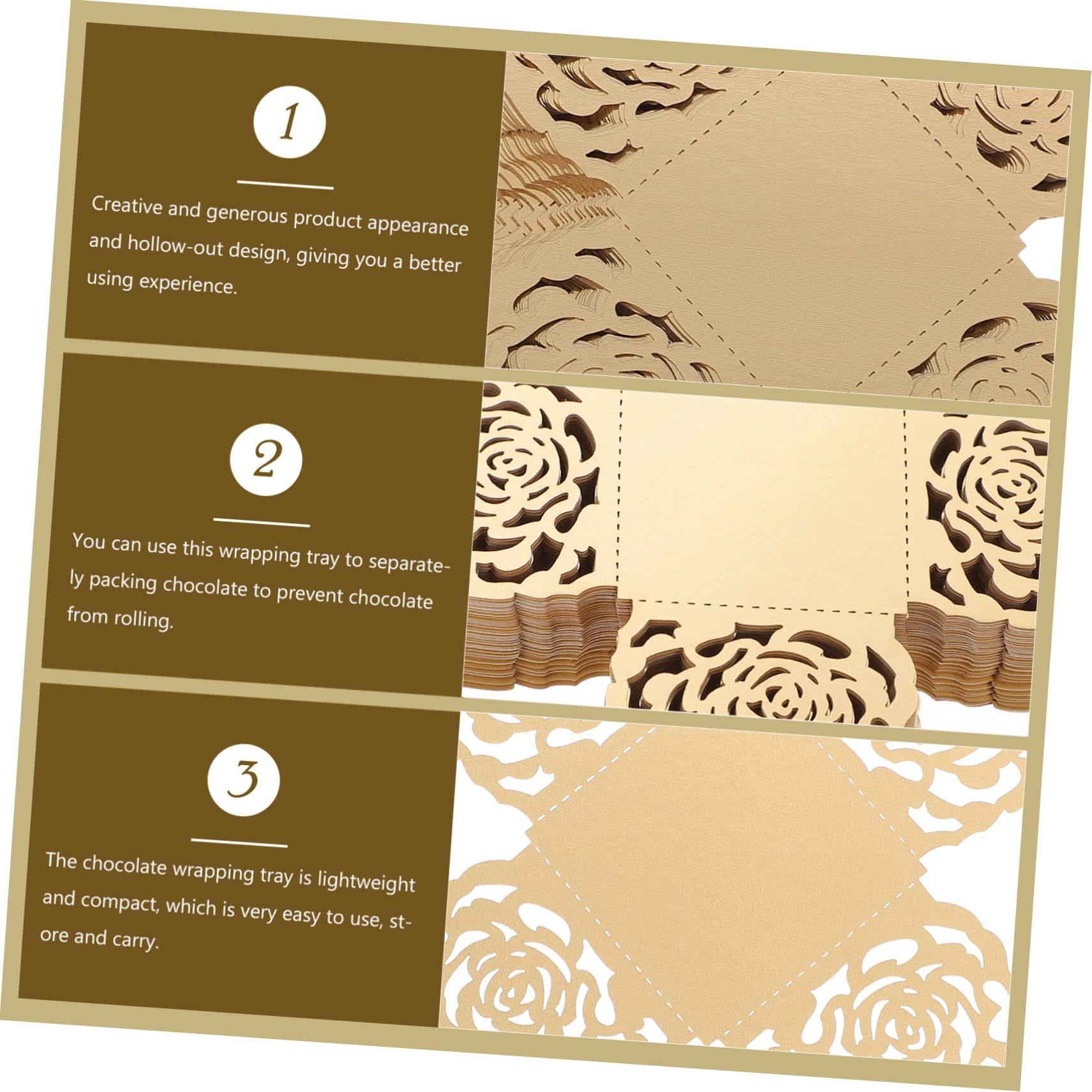 DECHOUS 200pièces Caissettes pour Bonbons Et avec Décorations Dentelle pour Mariages Et Fêtes Support pour Truffes Et Douceurs