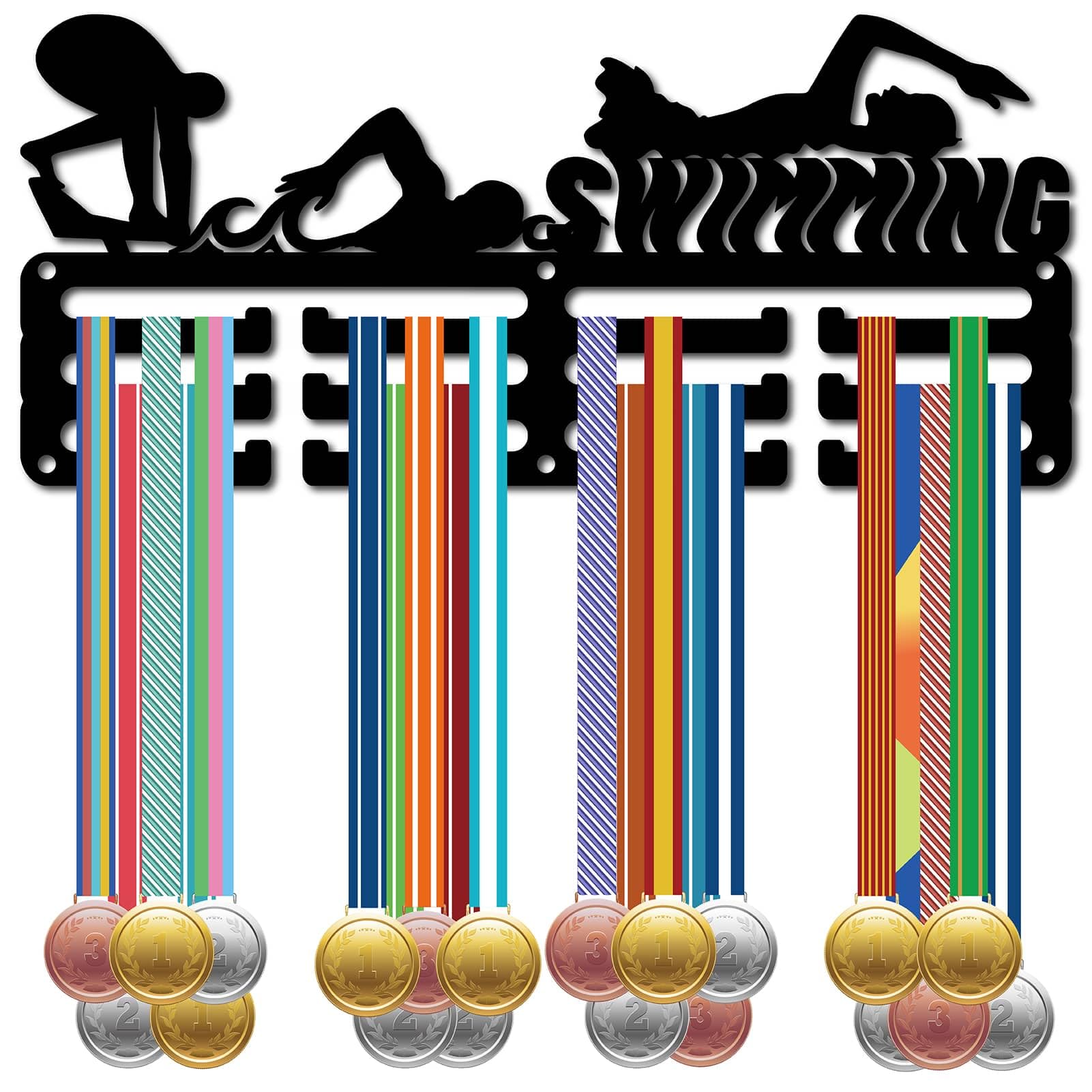 CREATCABIN Porta Medaglie Da Ginnastica In Metallo - Espositore Da Parete, 29x13cm, Per Premi E Decorazioni - Foto 5