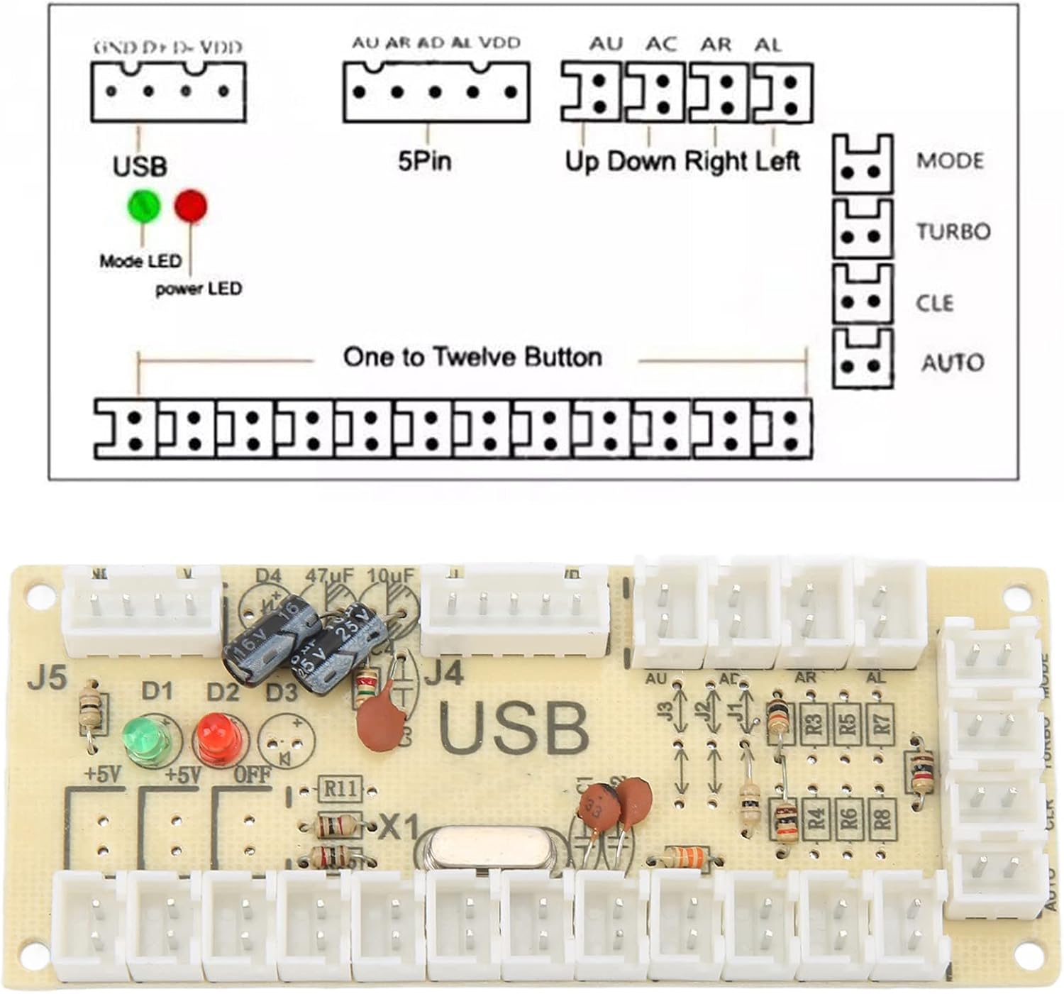 Buy Arcade Joysticks Kit, DIY USB Controller Computer Rocker Oval Ball