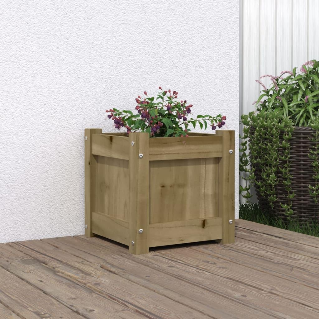 Jardinière Surélevée VidaXL 80L - Marron Clair, PP, Dimensions 80x36x35 Cm, Pour Extérieur