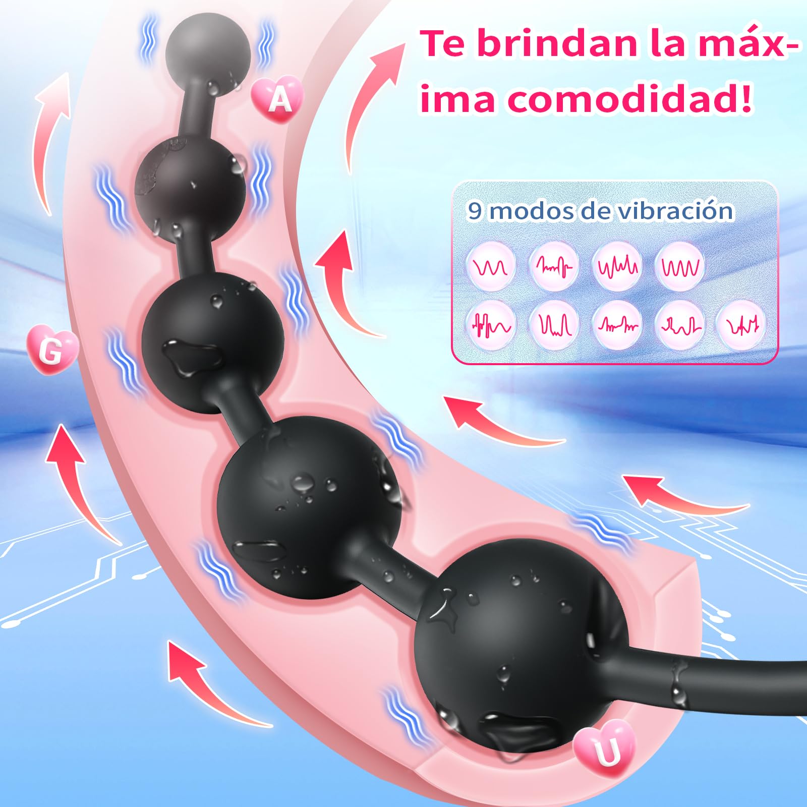 Juguetes Eróticos Sexuales Hombre Bolas Anales - Vibradorador Consoladores Plug Anal para Mujer Pareja Sexuales con 9 Modos de Vibración,APP Anillo Eroticos Dilatador Estimulador Prostata Gay Sex Toys