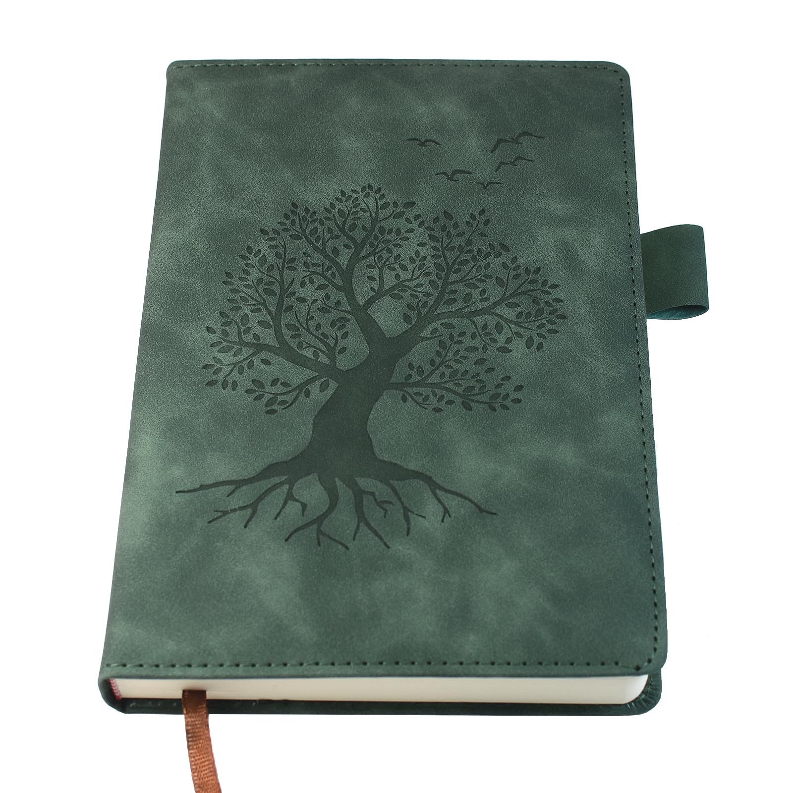A5 Ruled Notebook Journal - Hardcover Executive Notebooks with Premium Thick Paper, Tree of Life Design, 8.3"×5.7",360 Page, Perfect for Office Home School Business Writing & Note Taking (Green)