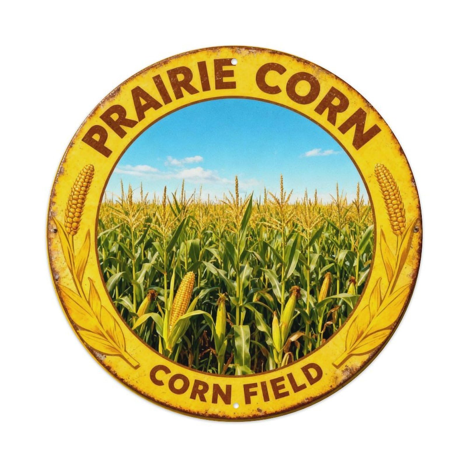 Prairie Corn Field Metal Tin Sign Plaque