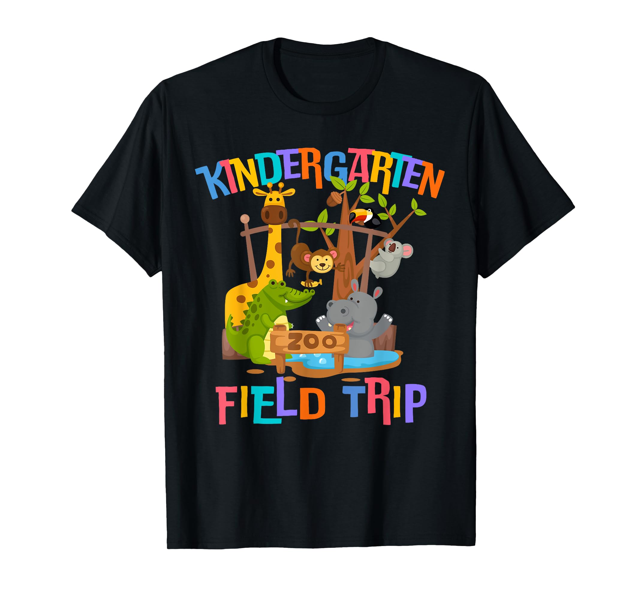 Kindergarten School Field Day Trip Squad 2025 Zoo Animal T-Shirt