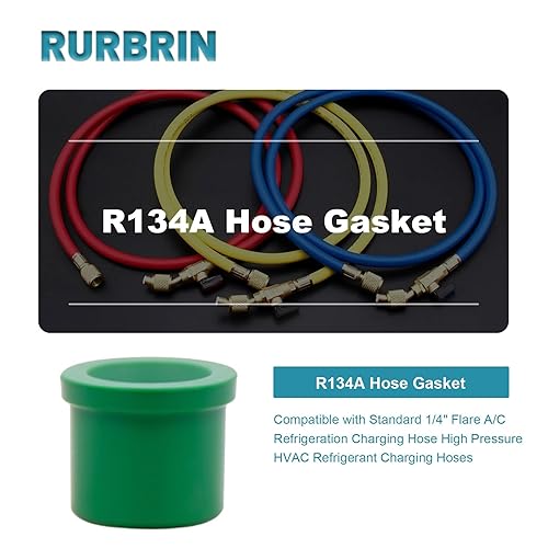 Miniatura 5 de (20 piezas) R134A Junta de goma apta para aire acondicionado, manguera de carga de refrigeración, kit de reparación de junta tórica, compatible con