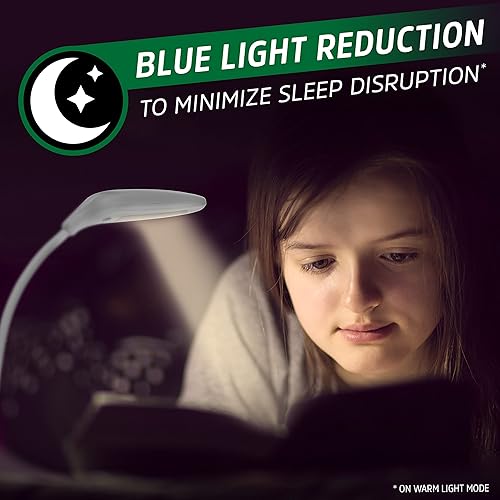 Vista 12 de ENERGIZER Luz LED recargable FLEX, 3 modos, luz de lectura cálida con clip con cuello flexible para leer en la cama (USB incluido)