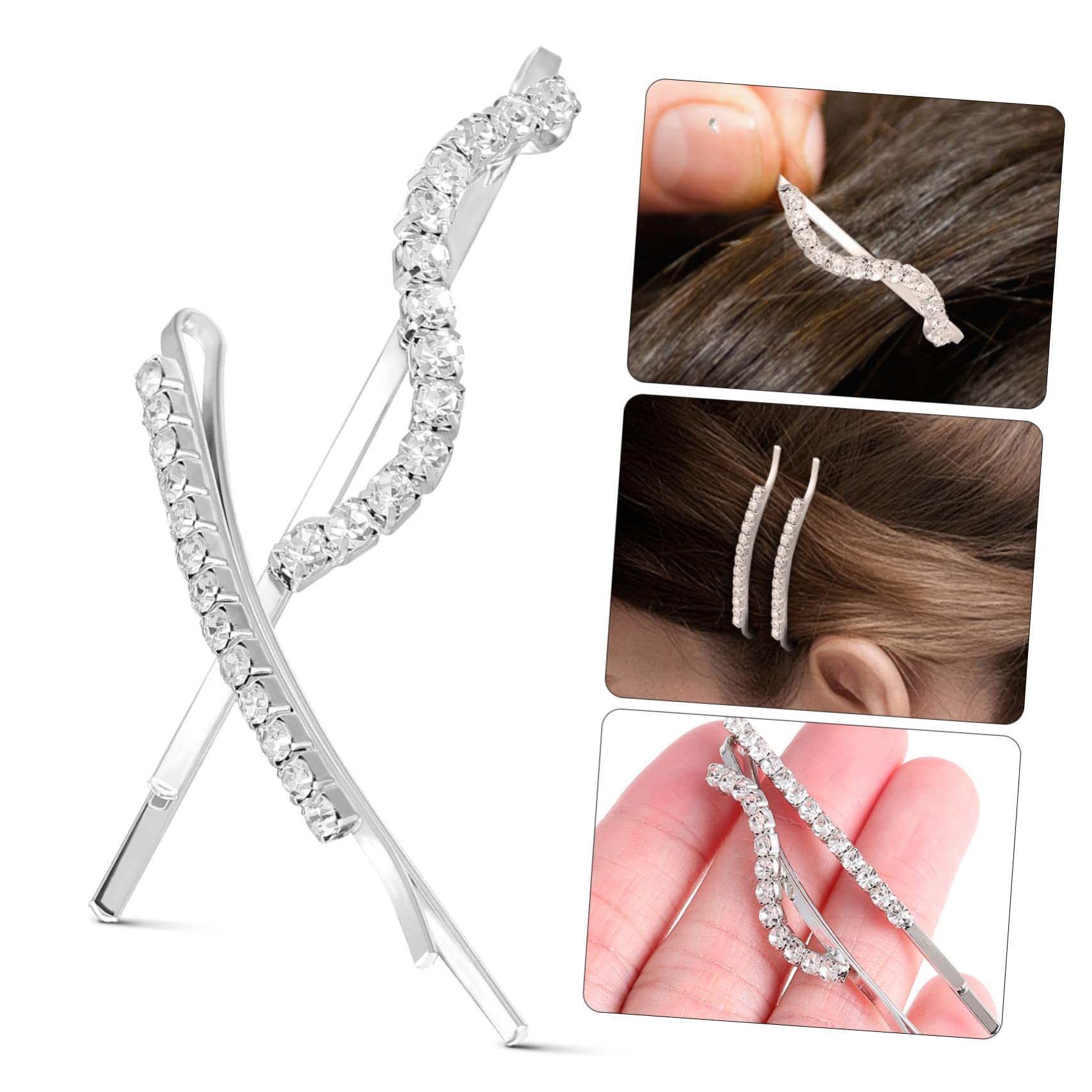 Ipetboom 60pièces Épingles à Cheveux Rhinestones Barrette Métallique Élégante Accessoires De Coiffure Pour Femmes Et Filles Idéale Pour Mariages Et Événements Spéciaux