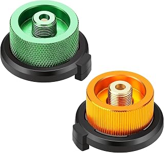 oumuik Adaptador de Cartucho de Gas, Adaptador de Botella de Gas,2 Piezas, Convertidor De Tanques De Camping,