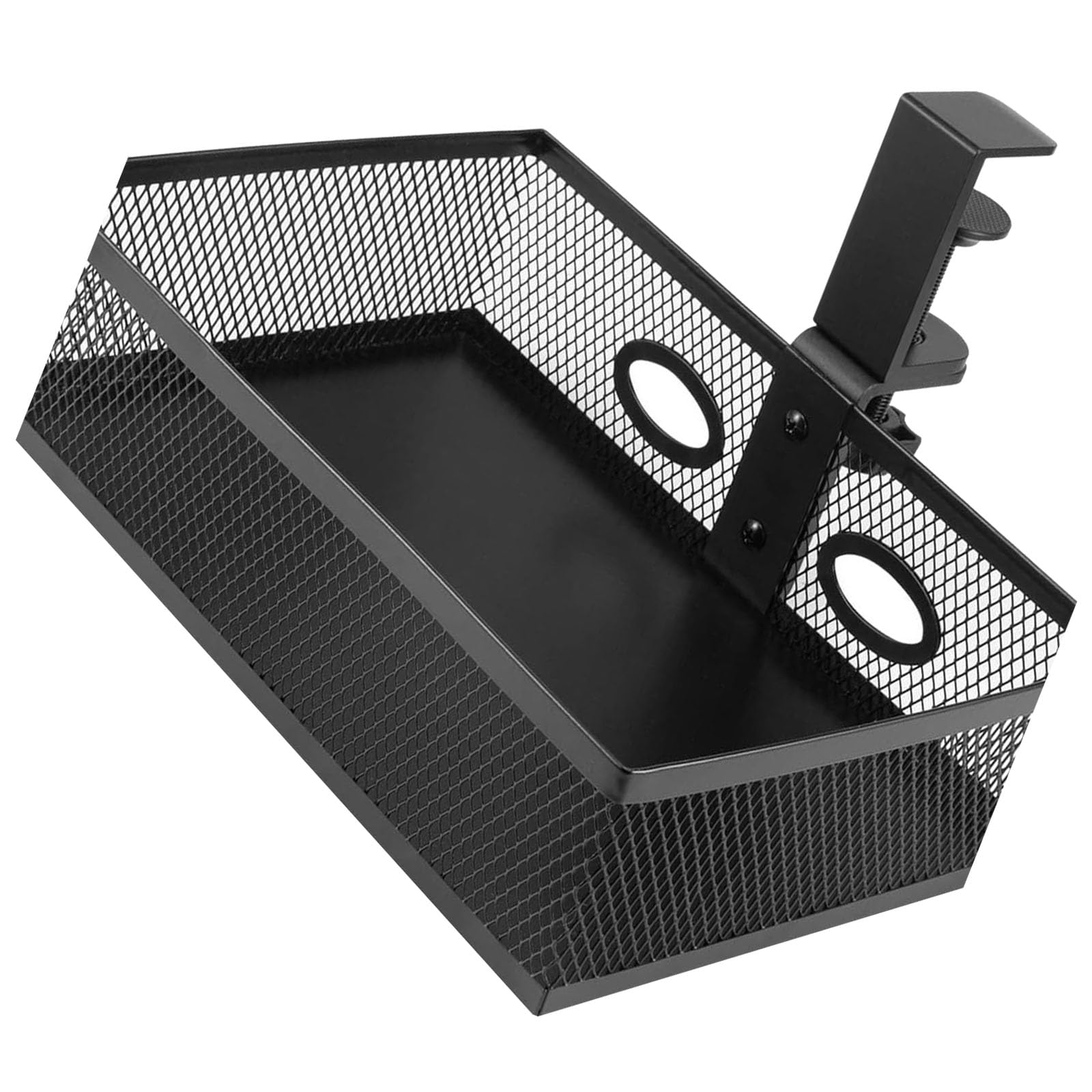 YWLUUOO 360 Degree Rotating Tray Practical Metal Wire Basket Practical Desk Space Management Tool for Home and Use Metal Wire Basket