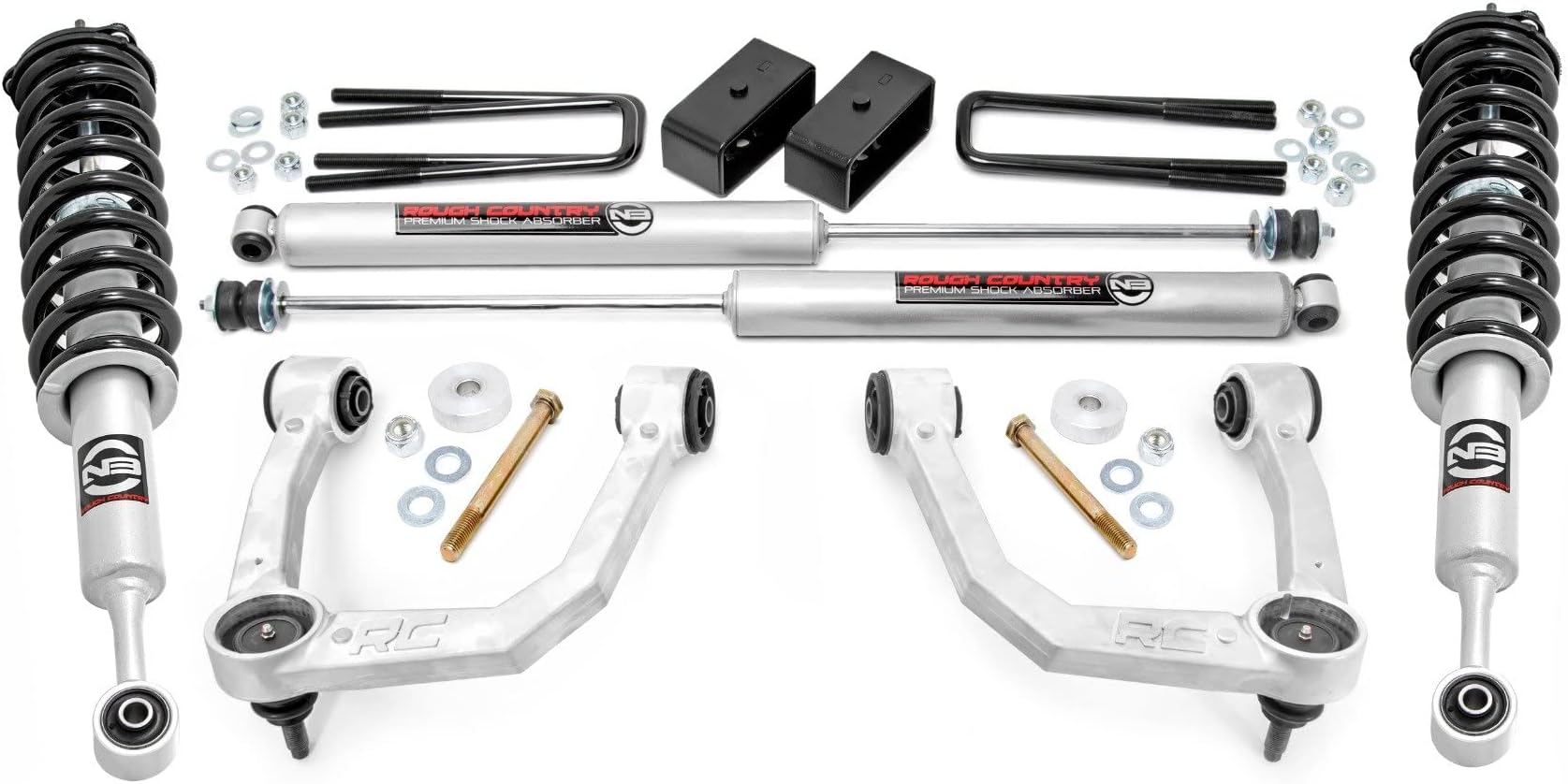 Rough Country 3.5" Bolt-On Lift Kit w/N3 Struts for 2005-2023 Tacoma - 74231