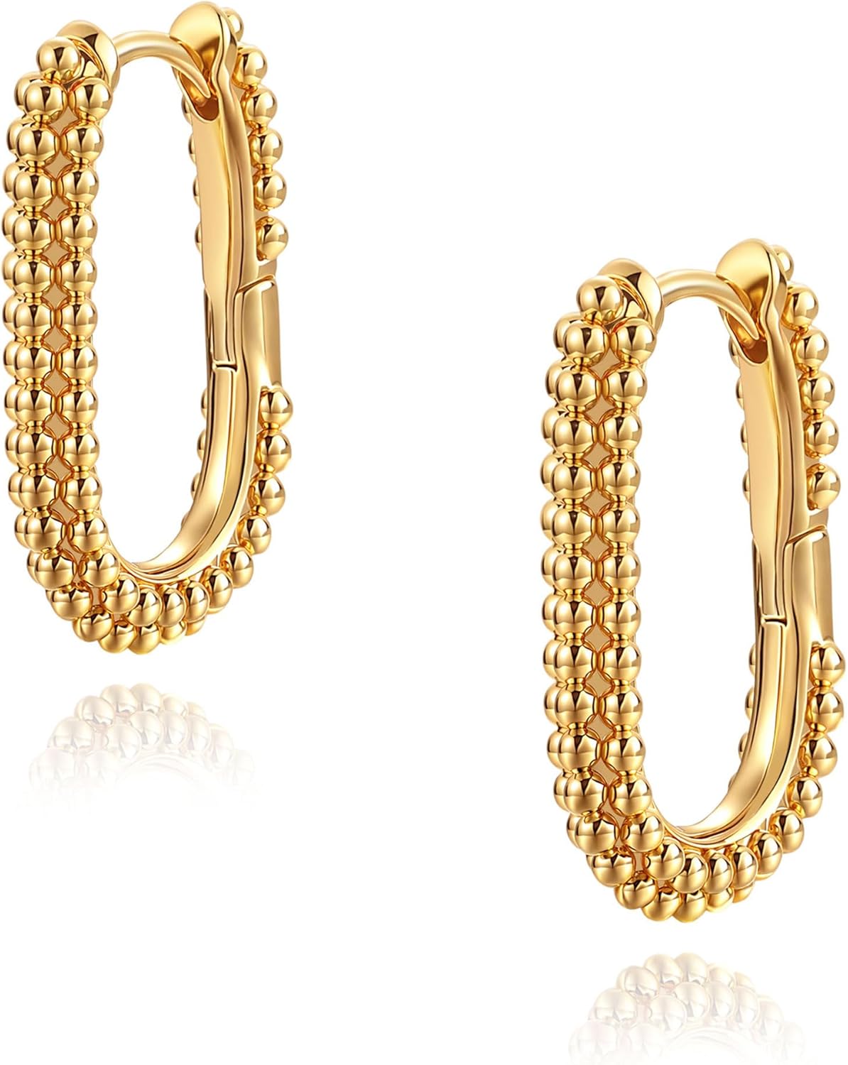 Women's Huggie Earrings-14k Gold Plated Hoop Earrings for Women-Chunky Simple Huggie Hoop Jewelry Gifts - Image 2