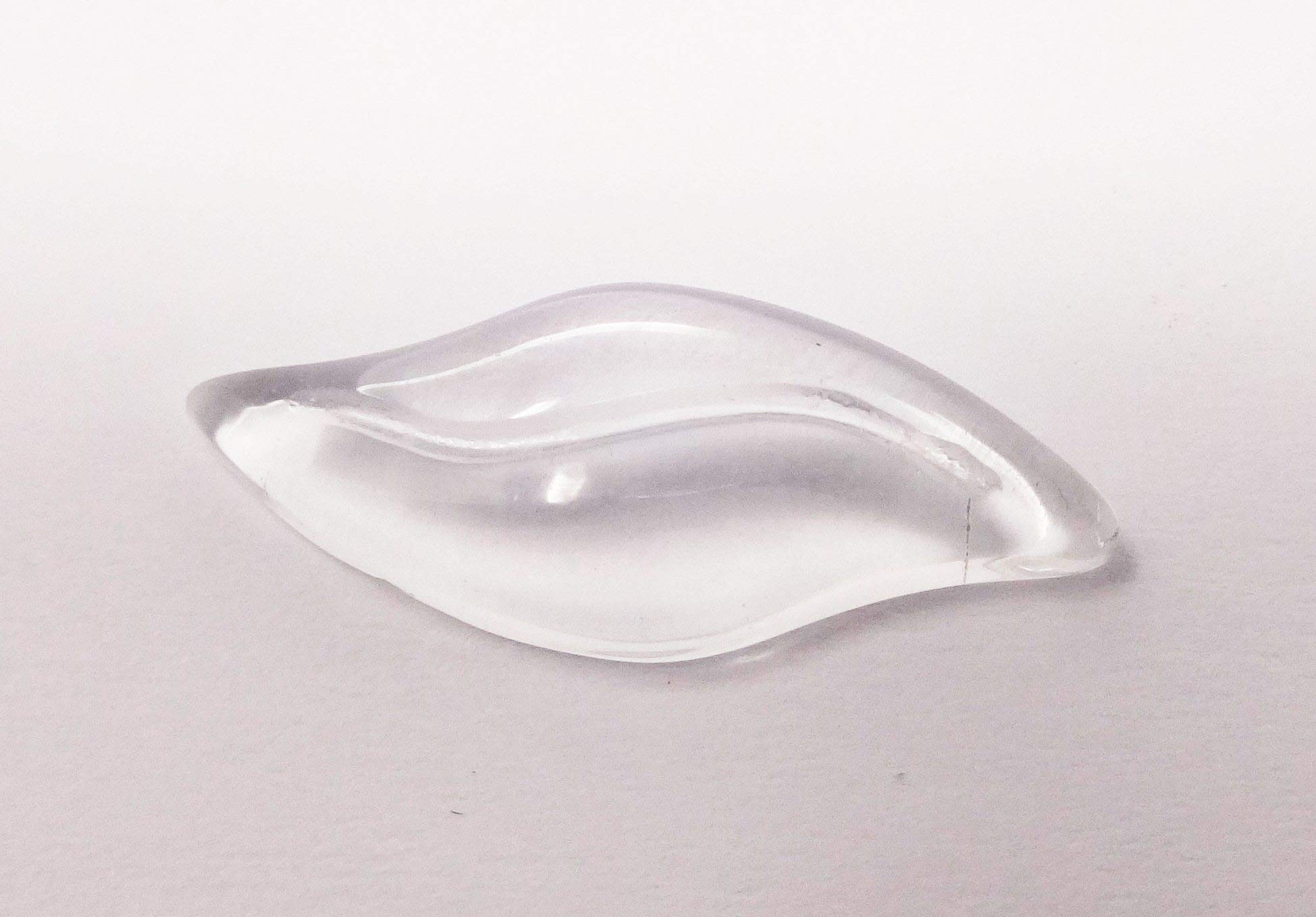 Excel Impex 100% Flat Bottom S Shaped Glass Crystals, Glass Pebbles Glass Gems for Decoration, Making Crafts or Aquarium Decor(25 mm x 10mm x 4mm Size)- Set of 50 | Clear 1