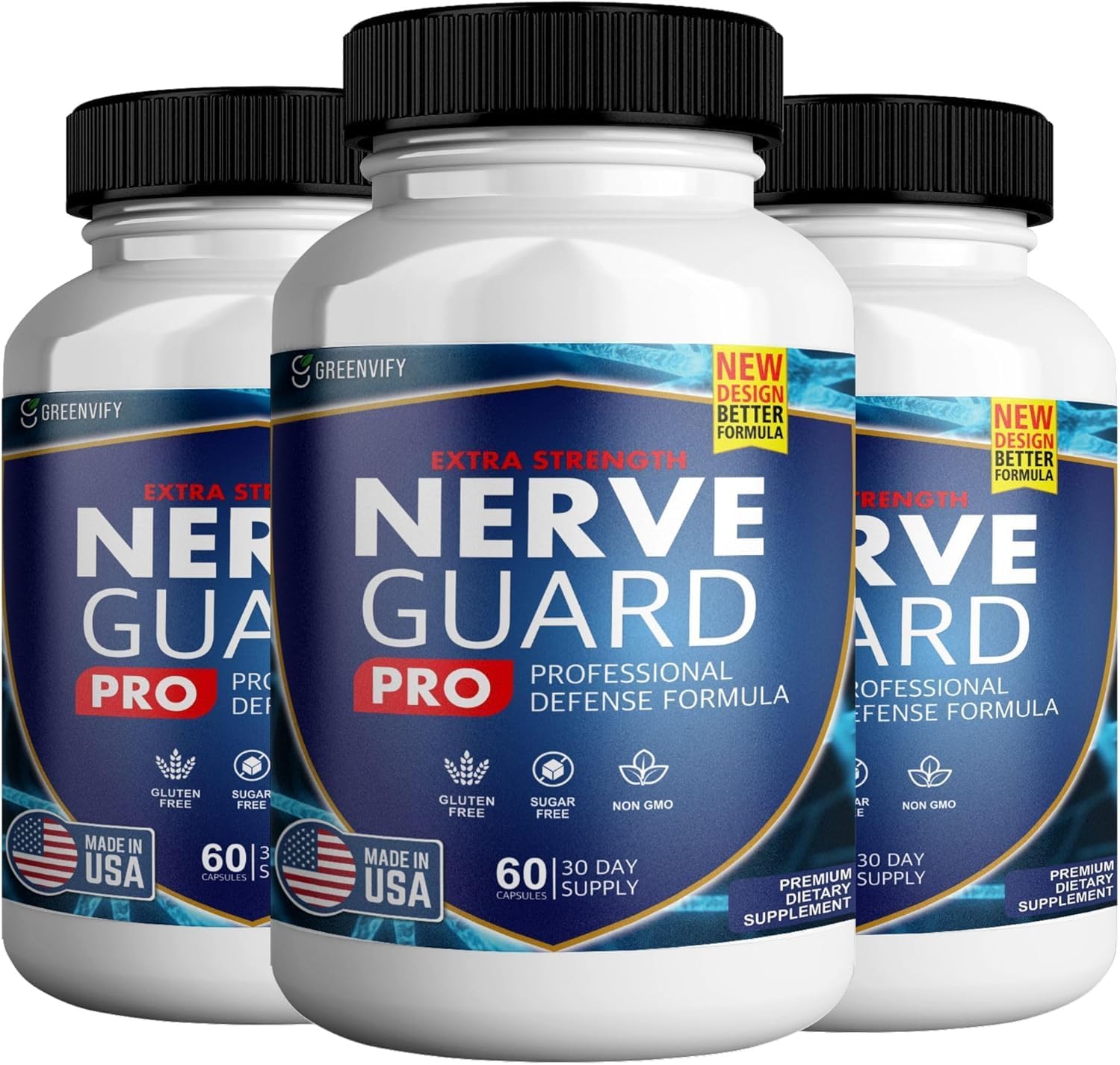 Nerve Guard Plus Pro Advanced Nerve Support Formula with Essential Vitamins, Minerals & Antioxidants for Tingling Relief, Circulation & Long-Term Nerve Health (3)
