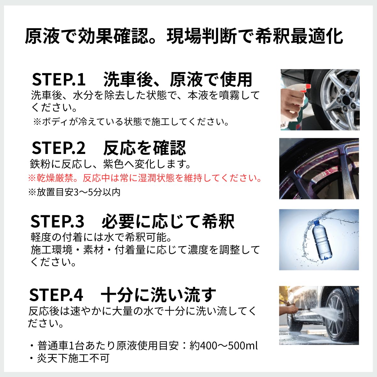 Amazon.co.jp: 業務用 鉄粉除去剤 10L 大容量 洗車 下地処理 プロ仕様