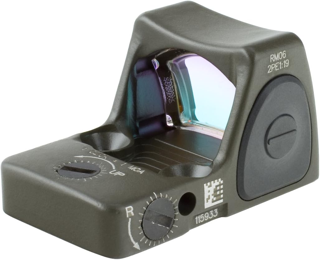 Trijicon RM06-C-700672 RMR Type 2 Adjustable LED Sight, 3.25 MOA Red Dot Reticle, Black : Sports & Outdoors