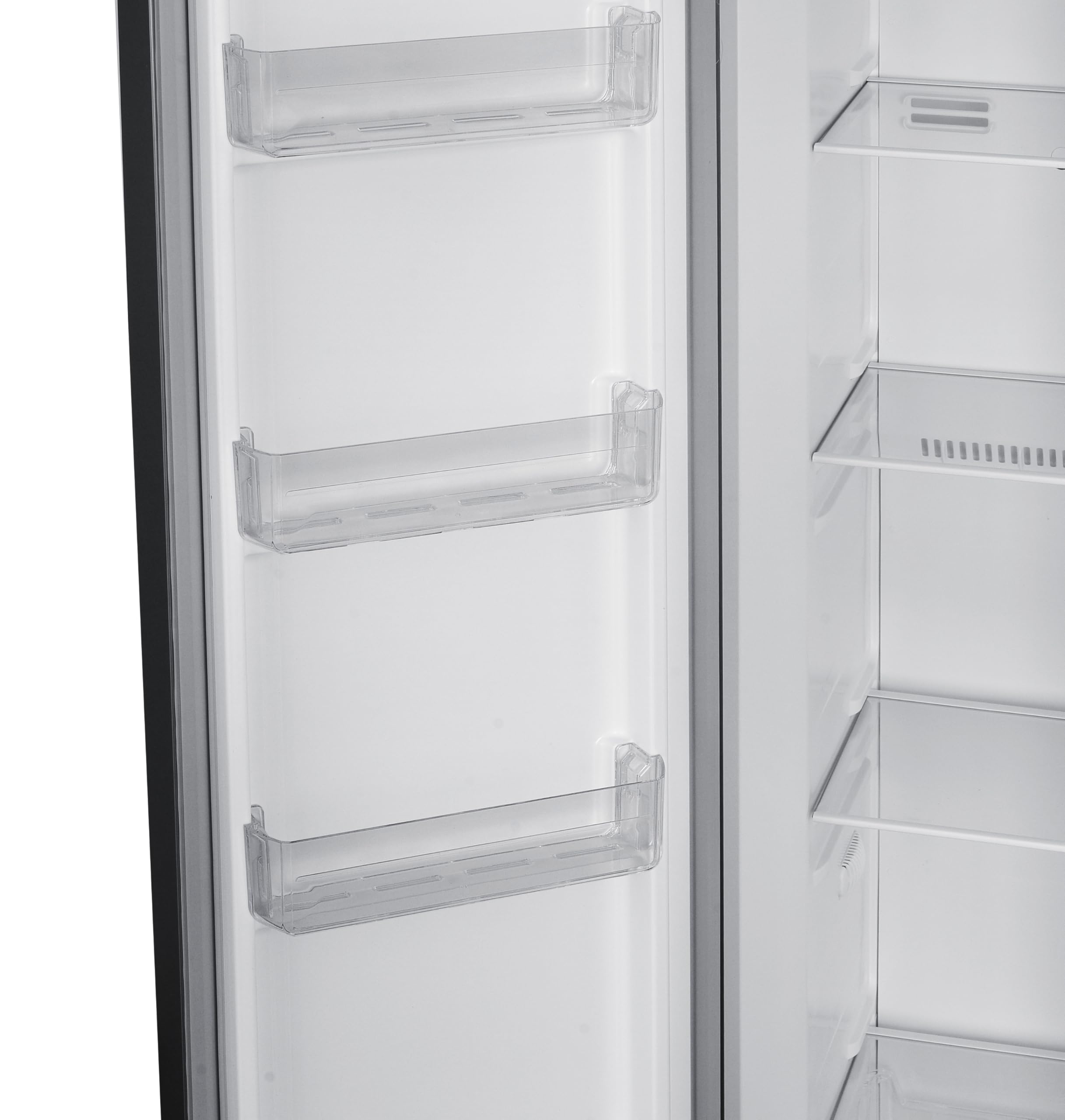 respekta Halvar Side-by-Side 439 L, No Frost, dispensador, Black Steel