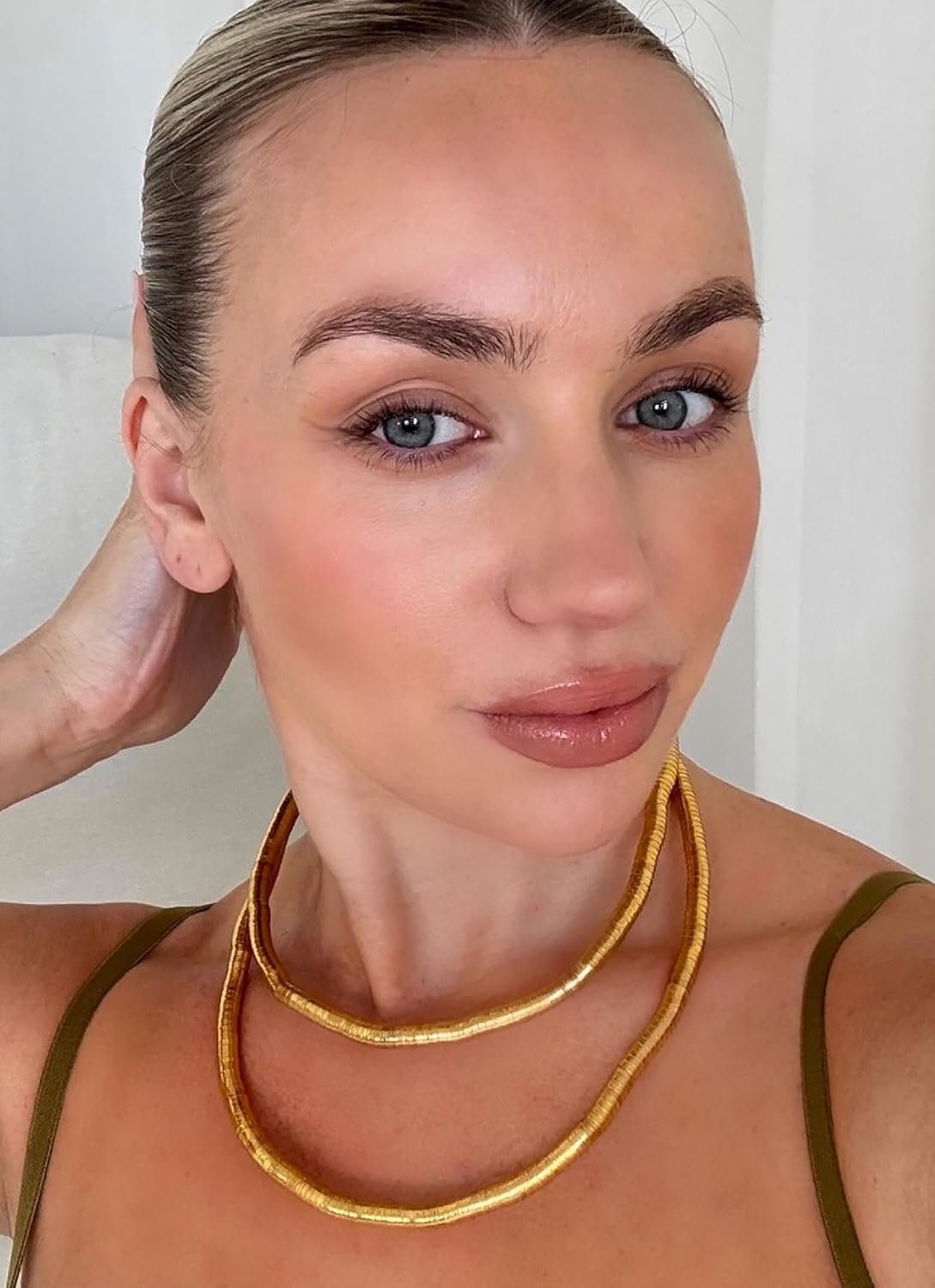 Gold Necklace for Women 14K Gold Plated Flexible Twisty Multi-purpose Bendable Snake Chain Necklace Chunky Jewelry Gifts - Image 3