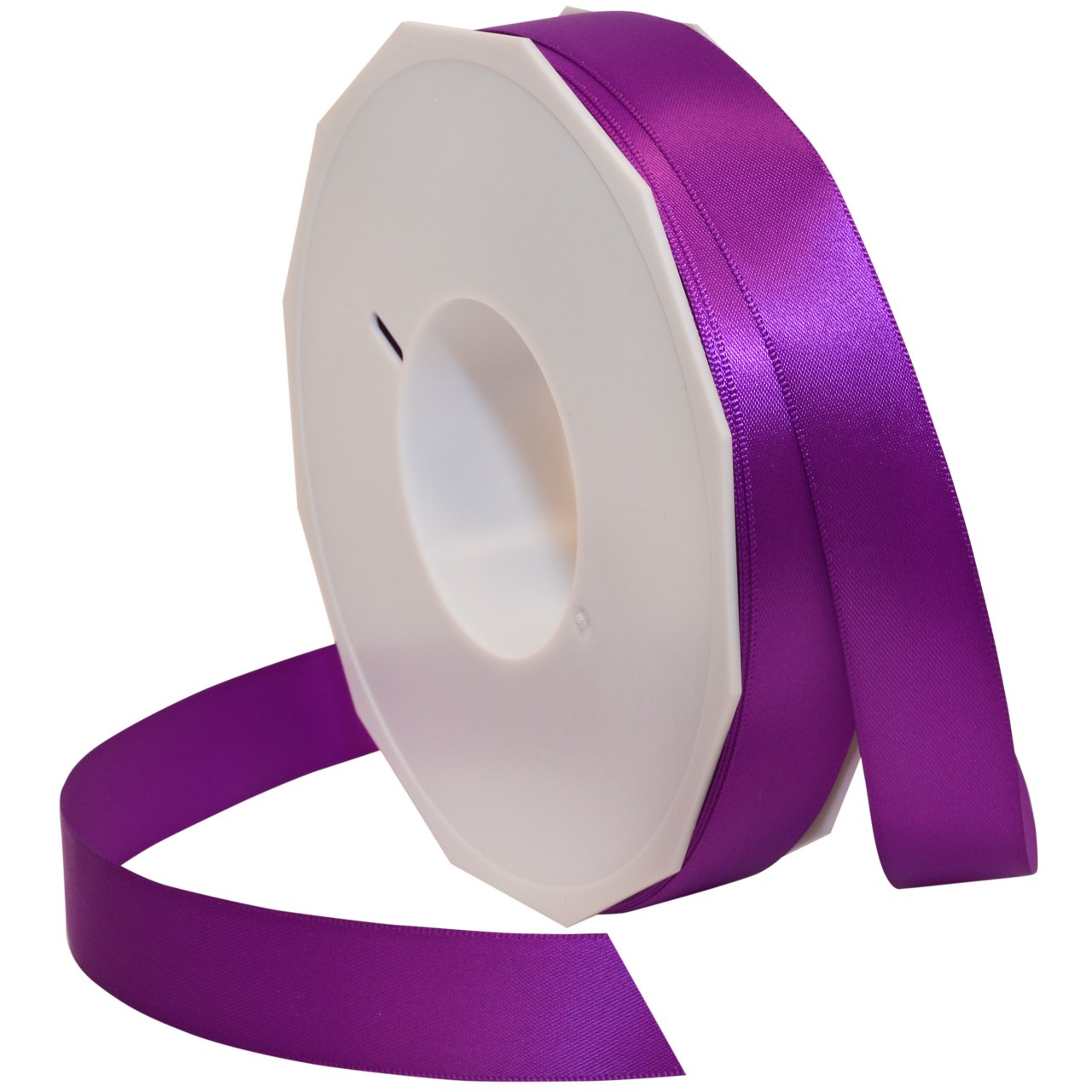 Ruban satiné Morex Ribbon violet vif 45m pour emballages cadeaux