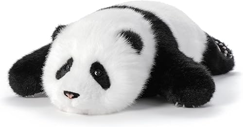 Miniatura 9 de Chongker Peluche de panda con peso, juguete de peluche realista para niños y adultos, regalo para amantes de los pandas, 4 libras con peso