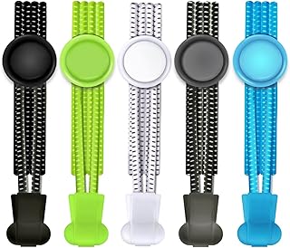 5 Pairs No Tie Lock Shoe Laces 100cm Reflective Elastic Shoelaces for Kids & Adults Suitable for Sneakers Hiking Shoes Board Shoes Casual Shoes Boots