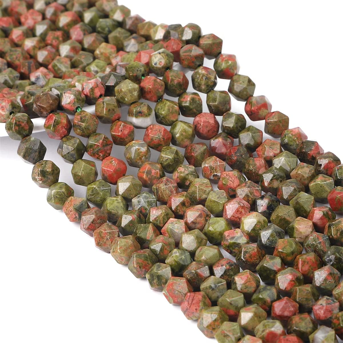 Faceted Natural Unakite Stone Round Beads 10mm 36cm/Strand for Jewelry Making - Image 5