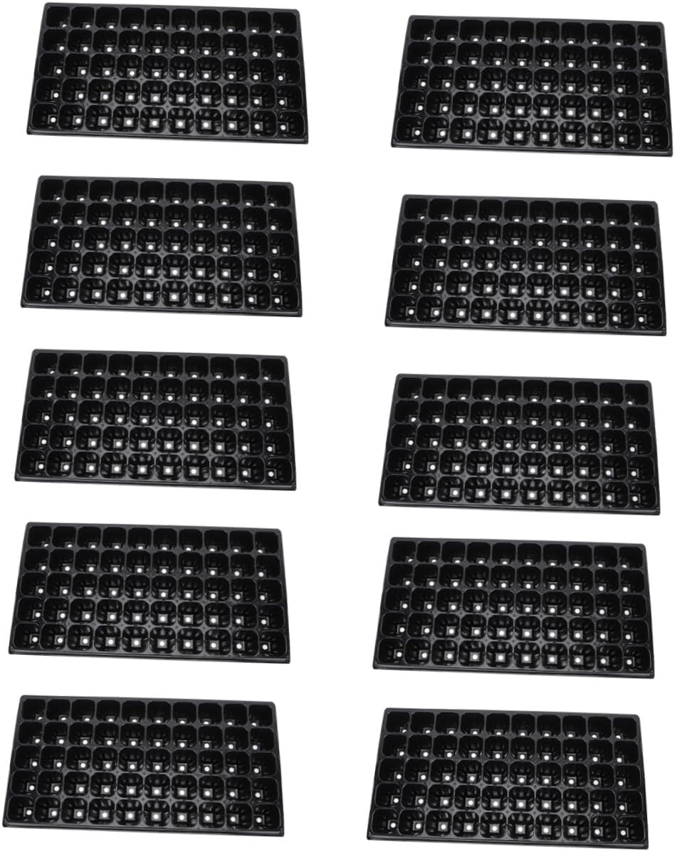 10pcs Seedling Starter Tray Plant Germination Tray with 50 Cells for Indoor and Outdoor Vegetable Seed Starting