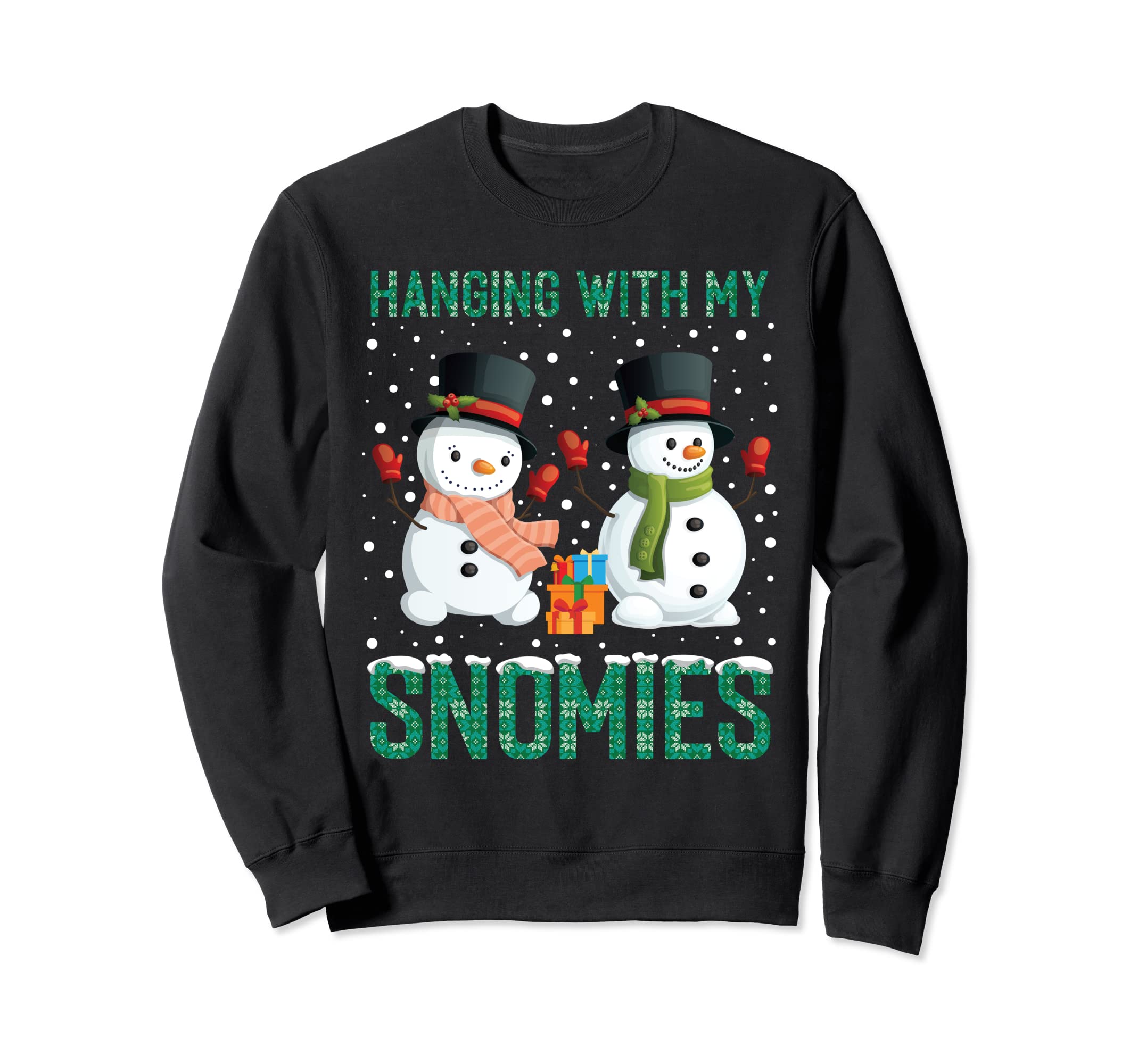 Hanging With My Snomies Ugly Christmas Sweater Funny Snowman