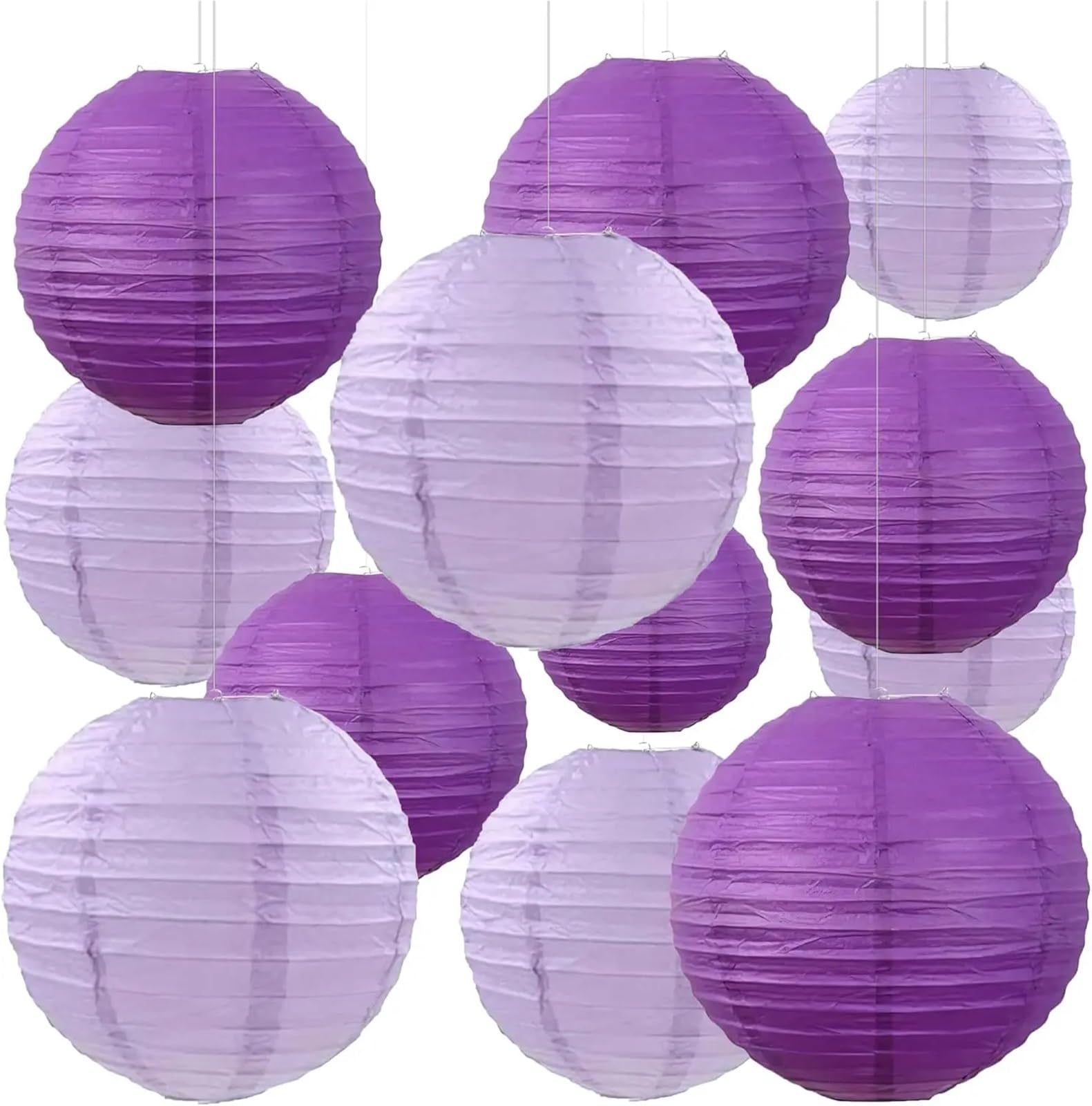 Pompones Decoracion 20 piezas linternas de papel redondas