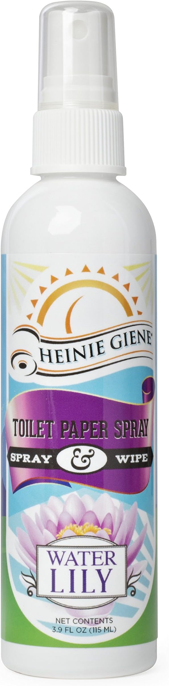 Toilet Paper Spray Water Lily (3.9 Fl Oz Bottle) Flushable Wipe Alternative