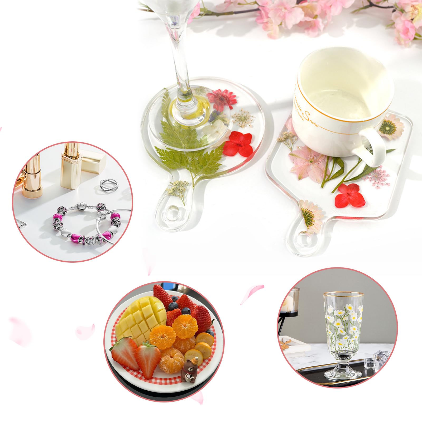 2 Bandejas De Resina De Silicona Olde Rectangular De Resina Epoxi